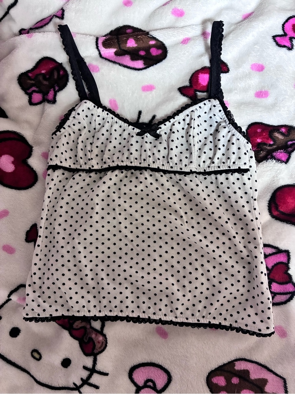 Edikted Black & White Polka Dot Cami